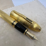 Cross Peerless 125 Limited Production London Gold-Plated Fountain  Pen - Fine 18 Kt Gold Nib