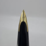 Waterman Carene Deluxe Black Barrel/Silver-Plated Cap Fountain  Pen  - Fine 18 Kt Gold Nib