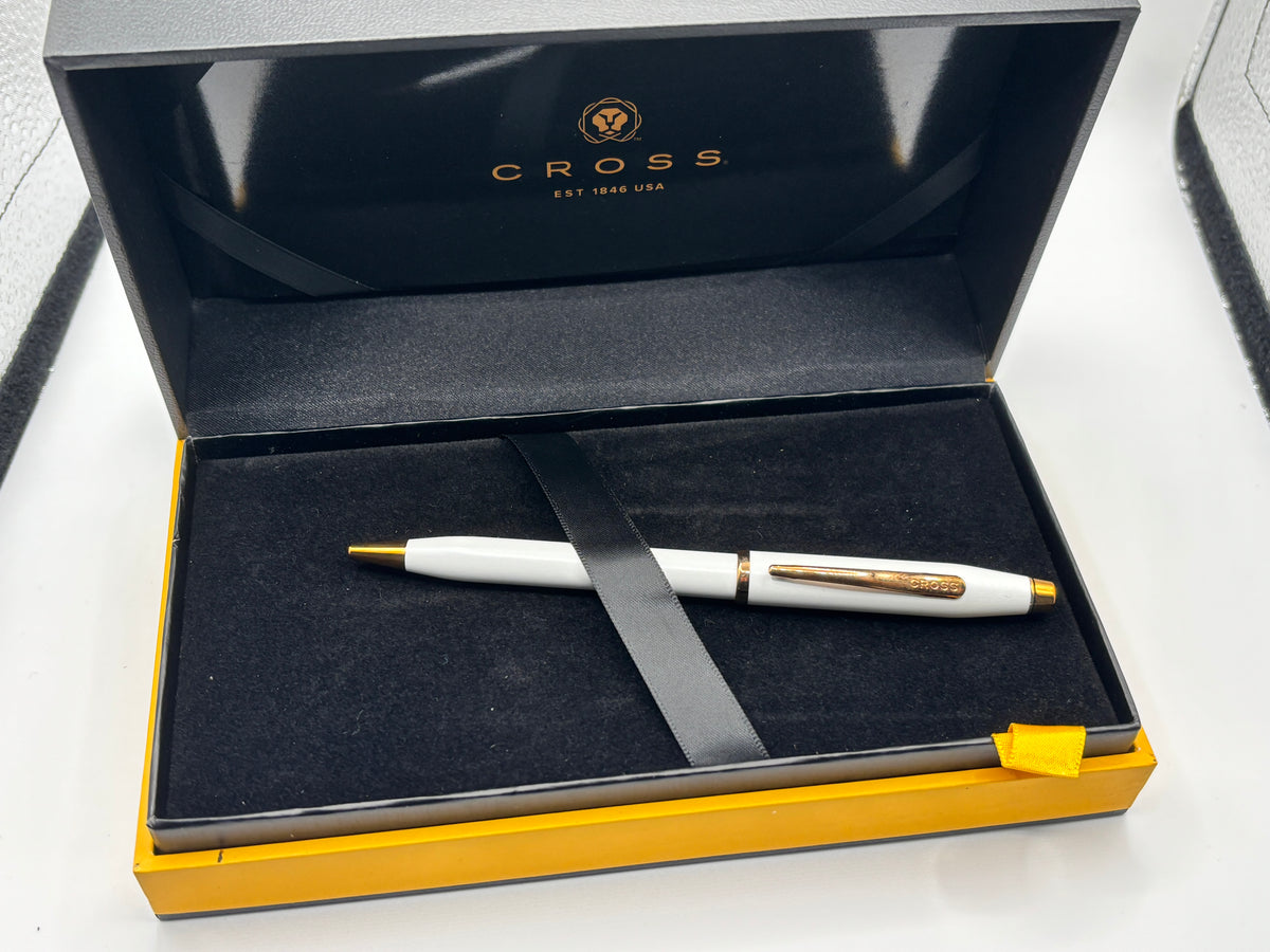 Cross Century II Pearlescent White Rose gold trim - Ball Pen