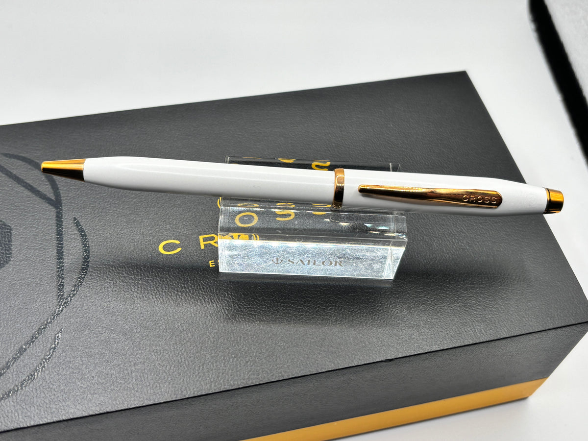 Cross Century II Pearlescent White Rose gold trim - Ball Pen