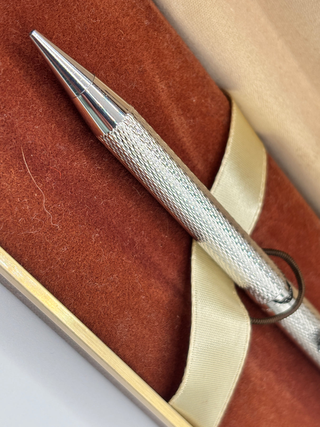 Sheaffer Targa 1008 Silver electroplated crossed lines NEW OLD STOCK - Mechanical Pencil