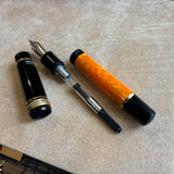 Delta Oversized Millennium  DolceVita 925 Gold Vermeil Trim Fountain Pen - 18kt Gold Nib