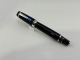 Montblanc Boheme Retractable Nib Black Rhodium Trim Blue Gem   Fountain Pen