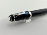 Montblanc Boheme Retractable Nib Black Rhodium Trim Blue Gem   Fountain Pen