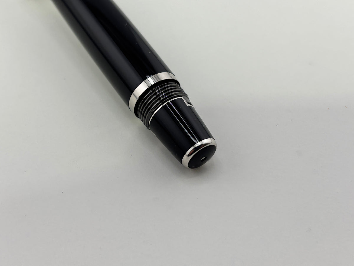 Montblanc Boheme Retractable Nib Black Rhodium Trim Blue Gem   Fountain Pen