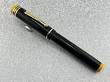 Gold Bond #8 Size Stonite Black with Yellow Ends - Fountain Pen