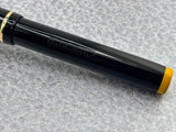 Gold Bond #8 Size Stonite Black with Yellow Ends - Fountain Pen