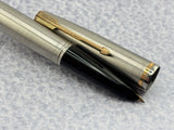 Parker # 51 Aerometric Flighter Stainless Steel Circa 1950 - Fountain Pen