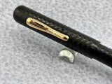 Conklin Toledo #30 Black chased Hard Rubber Crescent-Fill Fountain Pen