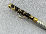Parker # 15 Gold Filled Filigree with Fluted Mother-of-Pearl Slabs Eyedropper-fill Fountain Pen circa 1910-1915