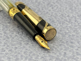 Parker # 15 Gold Filled Filigree with Fluted Mother-of-Pearl Slabs Eyedropper-fill Fountain Pen circa 1910-1915
