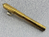 Waterman Gold-Filled # 0512 1/2 VPSF (Vest Pocket Self Filler) Gothic Overlay Ring Top Fountain Pen with Scarce Second Cap to Protect One's Clothing