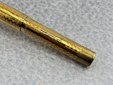 Waterman Gold-Filled # 0512 1/2 VPSF (Vest Pocket Self Filler) Gothic Overlay Ring Top Fountain Pen with Scarce Second Cap to Protect One's Clothing