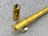 Waterman Gold-Filled # 0512 1/2 VPSF (Vest Pocket Self Filler) Gothic Overlay Ring Top Fountain Pen with Scarce Second Cap to Protect One's Clothing