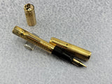Waterman Gold-Filled # 0512 1/2 VPSF (Vest Pocket Self Filler) Gothic Overlay Ring Top Fountain Pen with Scarce Second Cap to Protect One's Clothing