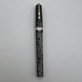 Visconti Wall Street Glittering Silver Celluloid Fountain Pen  - Fine 14kt Gold Nib