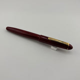 Platinum  Rare Red Urushi Aka-Tamenuri Fountain Pen   - Fine 18 Kt Gold Nib