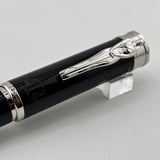 Montegrappa Ducale "Iustitia" Lady Justice Black Resin Fountain Pen - Medium Stainless Steel Nib