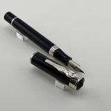 Montegrappa Ducale "Iustitia" Lady Justice Black Resin Fountain Pen - Medium Stainless Steel Nib