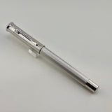 Graf von Faber Castell Guilloche Barleycorn  Fountain Pen - Rhodium Plated - Fine 18kt Gold Nib