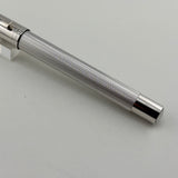 Graf von Faber Castell Guilloche Barleycorn  Fountain Pen - Rhodium Plated - Fine 18kt Gold Nib