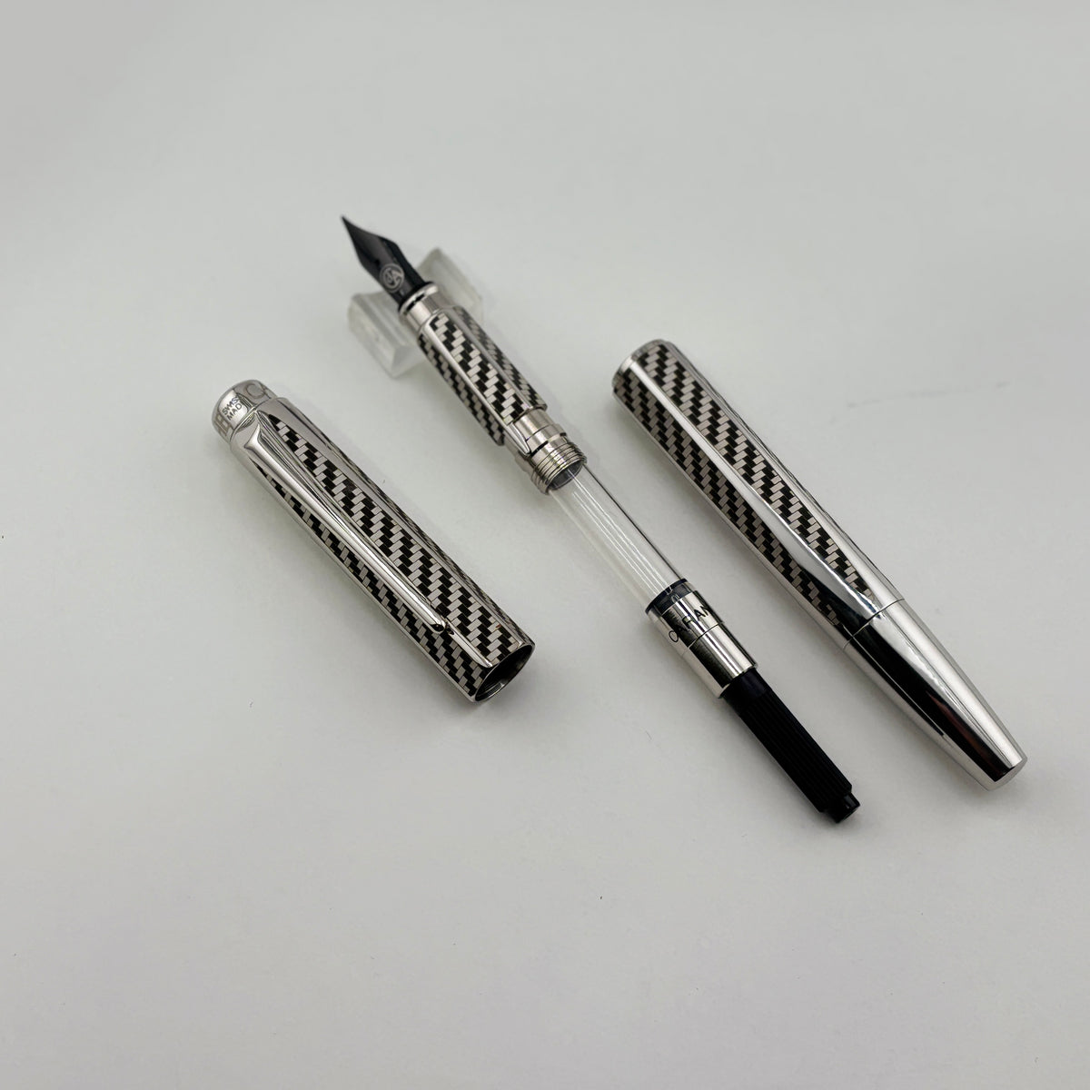 Caran D'ache RNX.316 Fiber Fountain Pen - Fine PVD Blackened Stainless Steel Nib