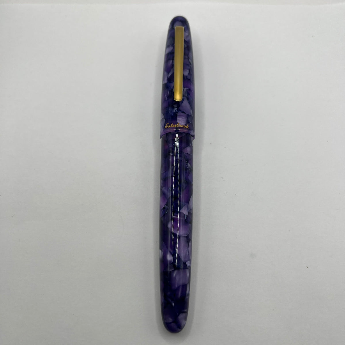Esterbrook Estie Lilac Marble Oversized Fountain Pen -  Medium Gold-Plated Nib