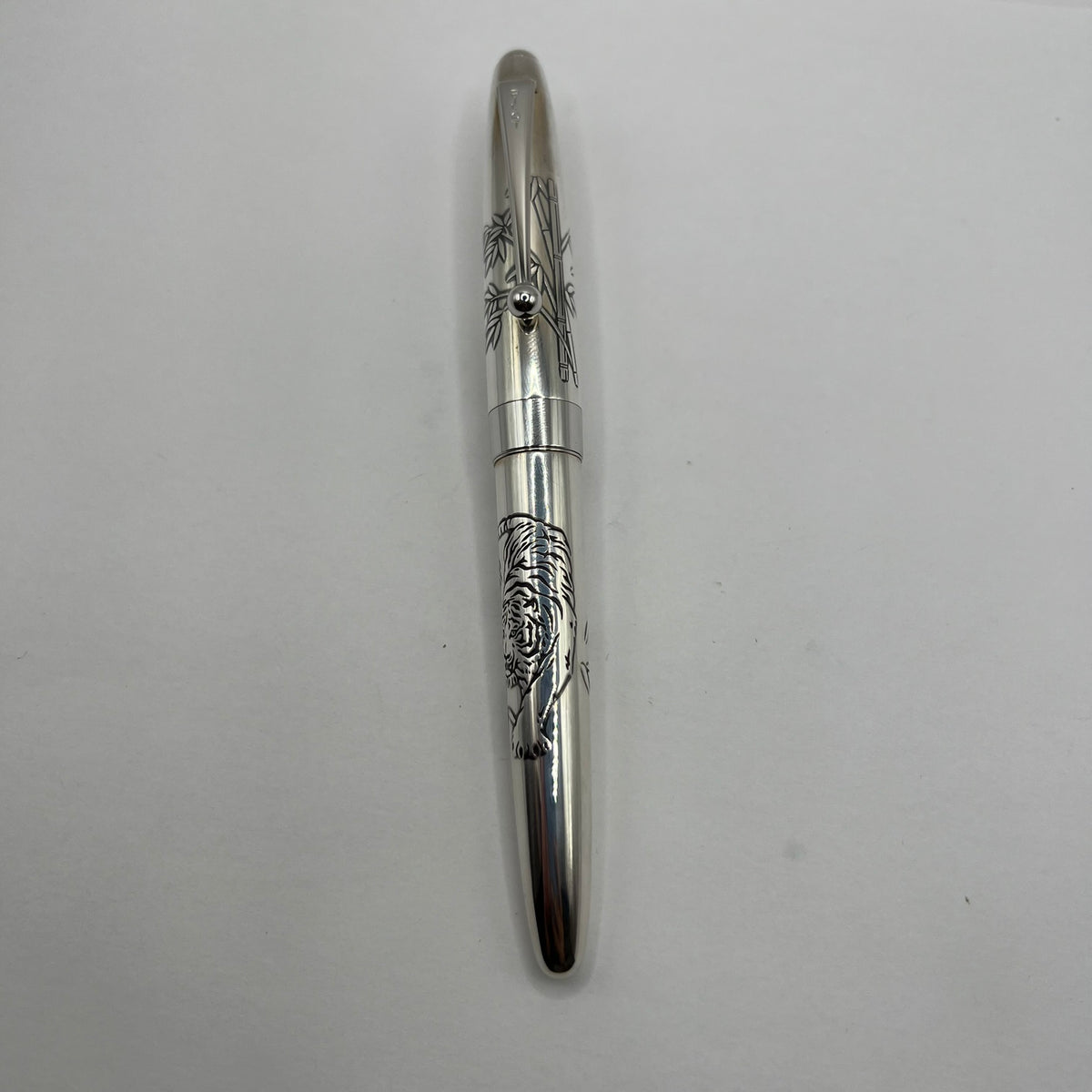 Pilot Sterling Silver Tiger Fountain Pen - Fine 18kt Gold Nib