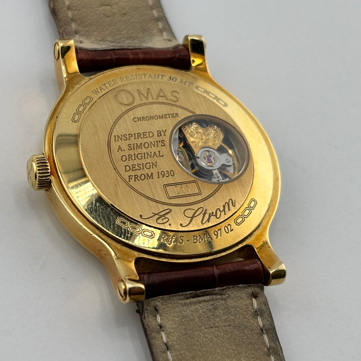 OMAS Prius Chronometer  Watch - Solid Gold 18K - Extremely Rare!