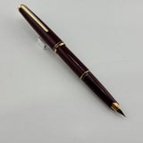 Montblanc Classic Bordeaux Resin Fountain Pen  - Fine 14 Kt Gold Nib