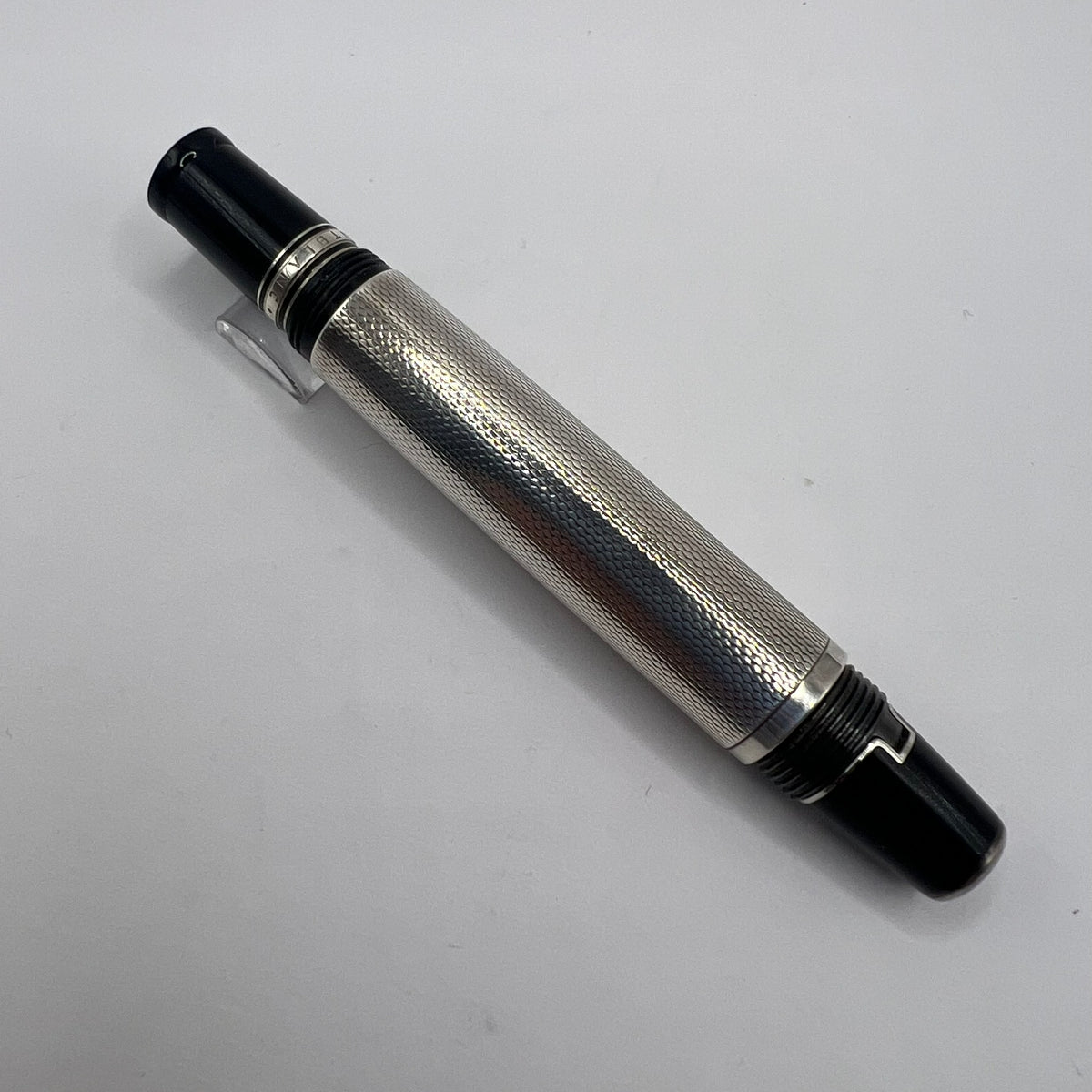 Montblanc Boheme Sterling Silver Barleycorn Retractable Nib Fountain Pen  - Medium 18kt Gold Nib
