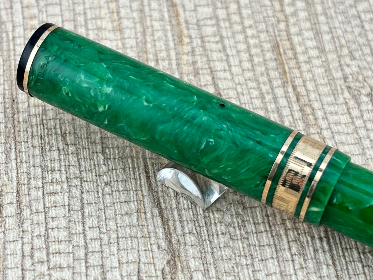 Wahl-Eversharp Gold Seal Decoband Green Jade - Fountain Pen
