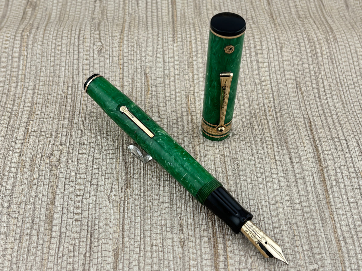 Wahl-Eversharp Gold Seal Decoband Green Jade - Fountain Pen