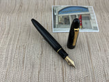 Sailor King of Pen 21K Gold Nib Naginata Togi Cross Point Black Hard Rubber (Ebonite) Fountain Pen