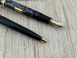 Pelikan Wall Street Set  #0164/4500 Fountain Pen and Ballpoint Pen - Oblique 18kt Gold Nib For Right-Handed Writers