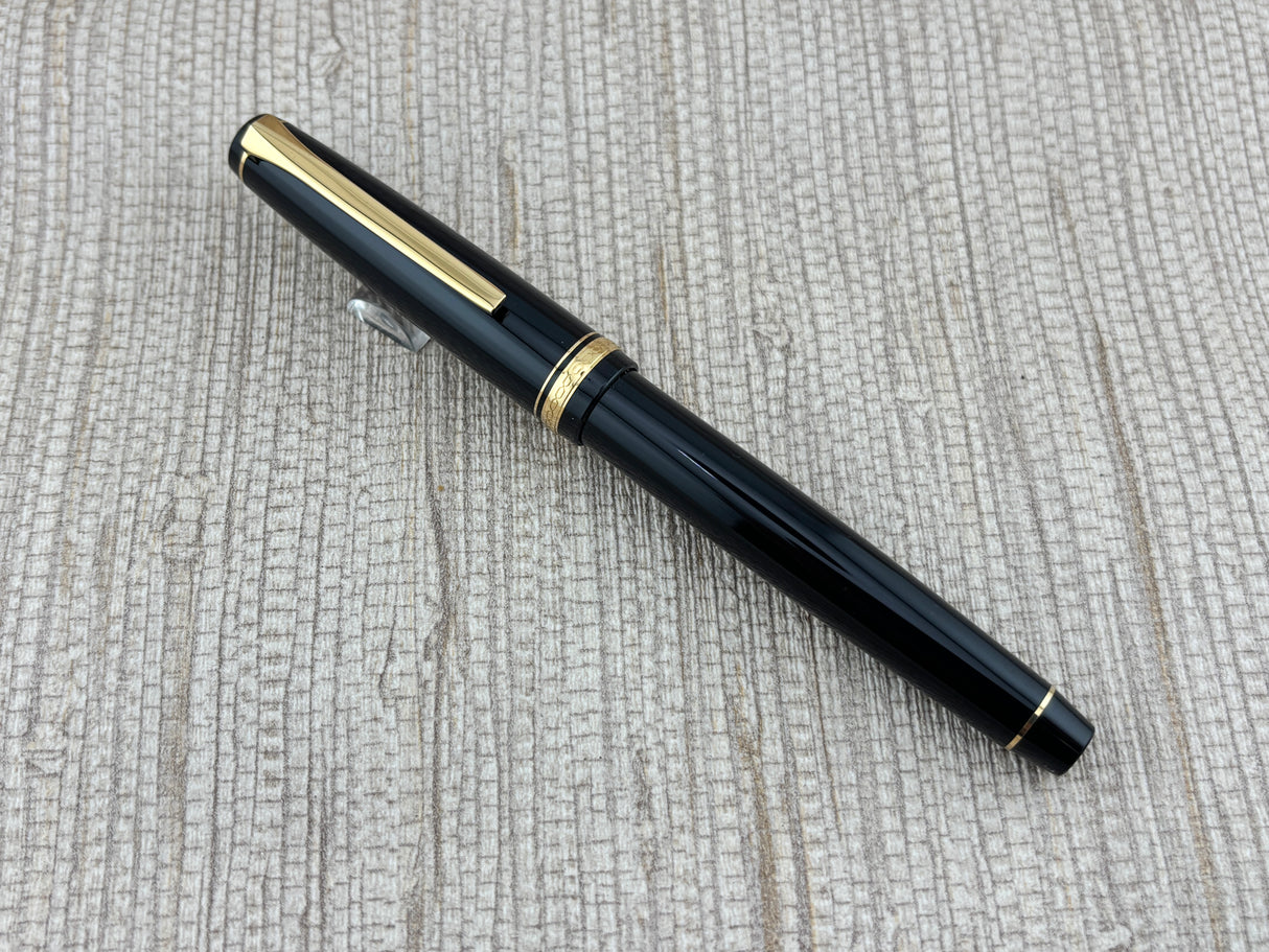 Pilot Falcon Black Gold Trim SE Gold NIB 14k 585 Flex - Fountain Pen