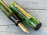 Gold Bond Green Jade Stonite - Fountain Pen