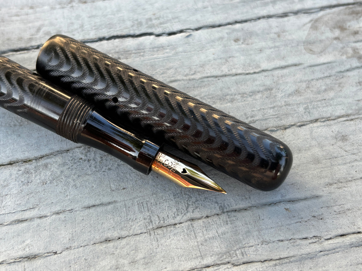 Conklin Toledo # 3 Black Chased in New condition   - Fountain Pen