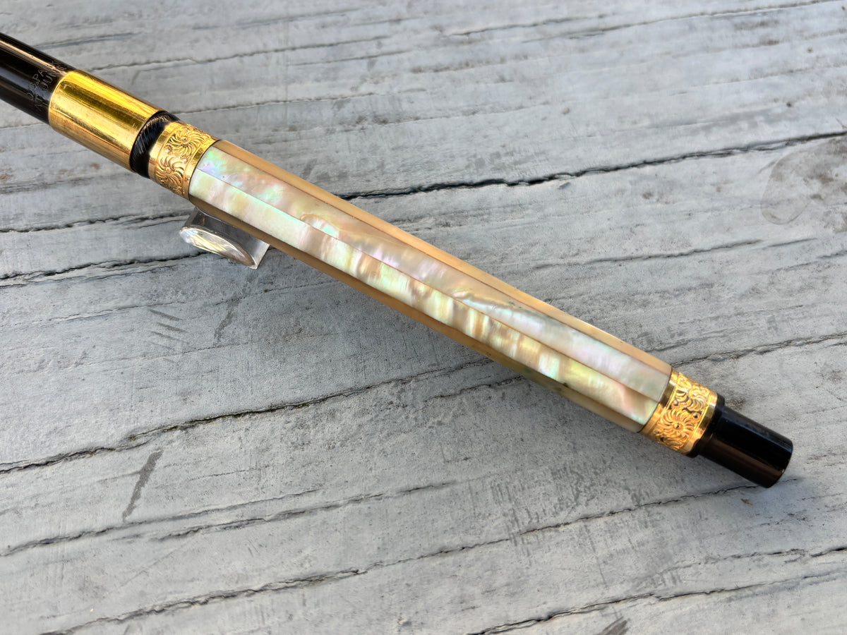 Parker # 12 Plain Slabs Pearl Taper Cap Circa 1900 - Fountain Pen