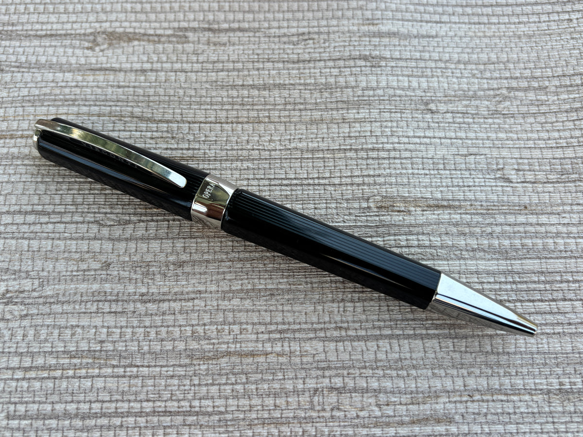 Visconti Opera Black Rhodium Trim Faceted Pen - Ballpoint Pen