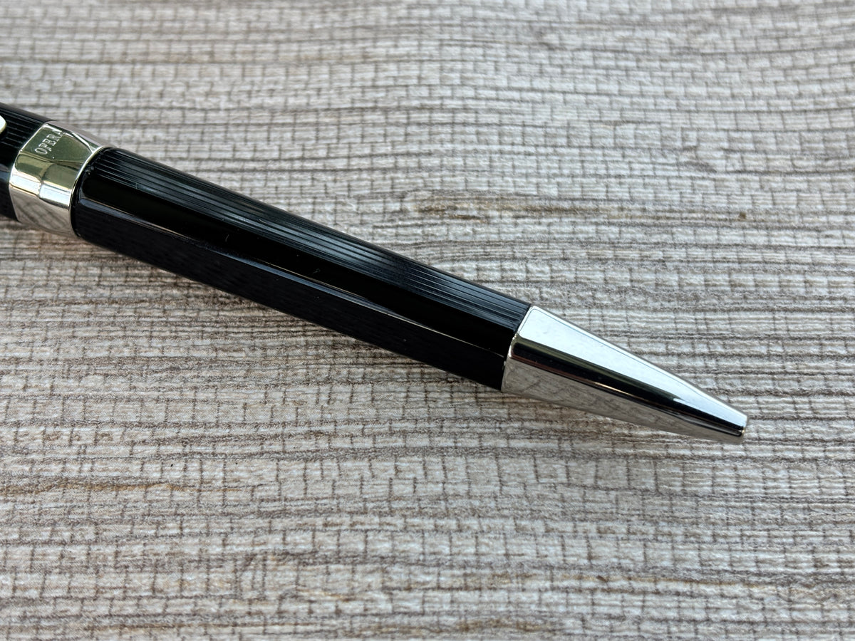 Visconti Opera Black Rhodium Trim Faceted Pen - Ballpoint Pen