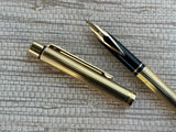 Sheaffer Targa Slim Gold Electro Plated Circa 1970 Rare Broad Nib! - Fountain Pen