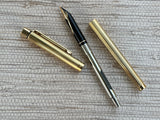 Sheaffer Targa Slim Gold Electro Plated Circa 1970 Rare Broad Nib! - Fountain Pen