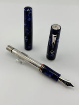 Armando Simoni Club Bologna Medio Blue la Royale Celluloid fitted with Nakaya Double Broad 14kt Gold Nib