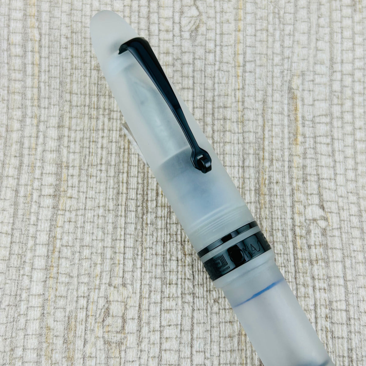 Omas Ogiva Frosted Demonstrator 14k Black Ruthenium Nib - Fountain Pen
