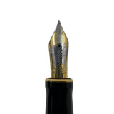 Parker Duofold Centennial (Largest Size) Black & Pearl Fountain Pen  - Fine 18kt Gold Nib