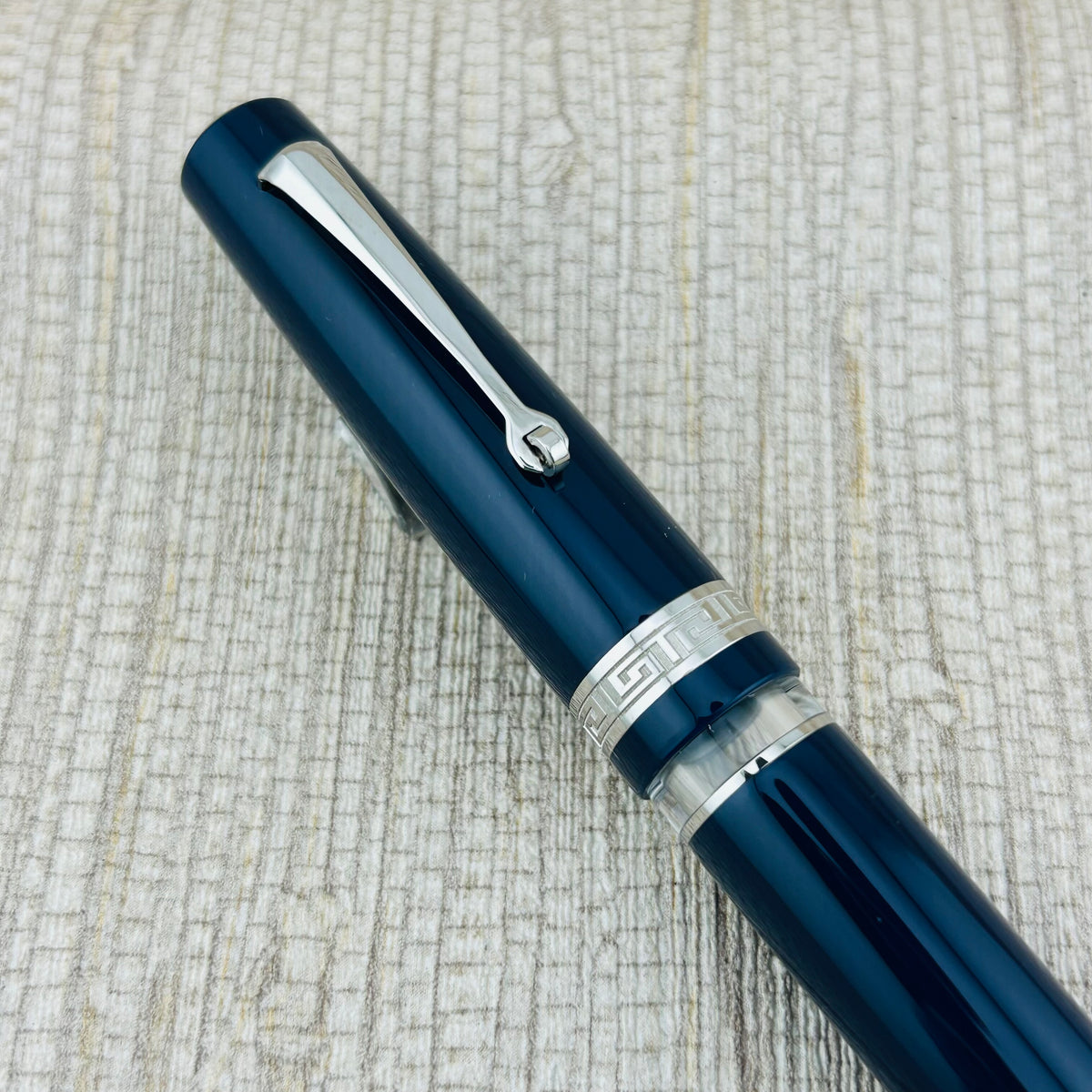 ASC Bologna Portofino Bespoke Navy Blue Rhodium Trim - Fountain Pen