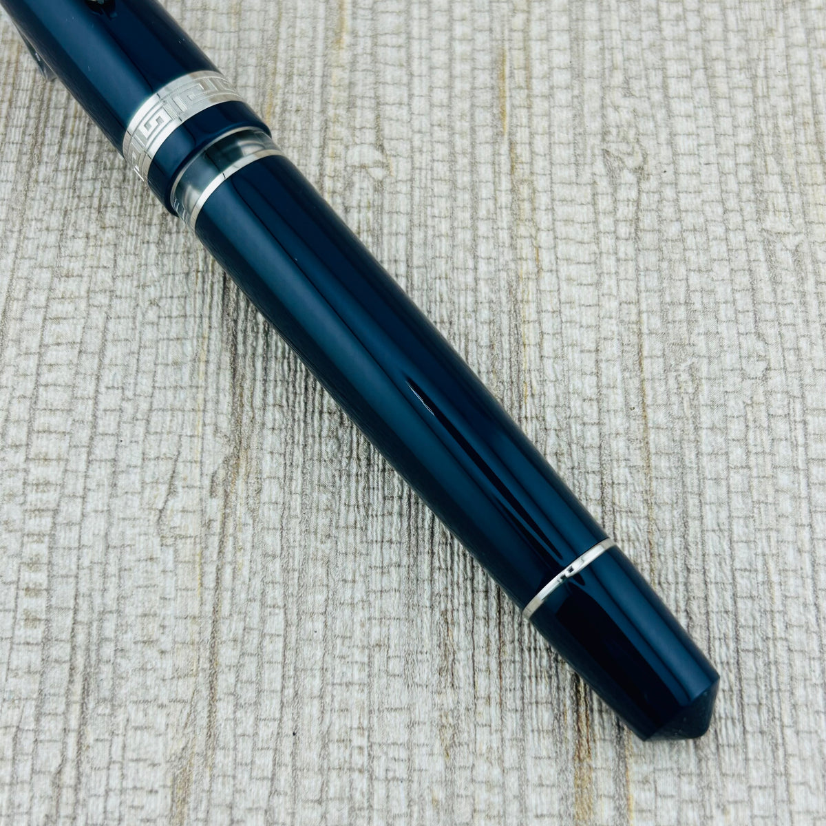 ASC Bologna Portofino Bespoke Navy Blue Rhodium Trim - Fountain Pen
