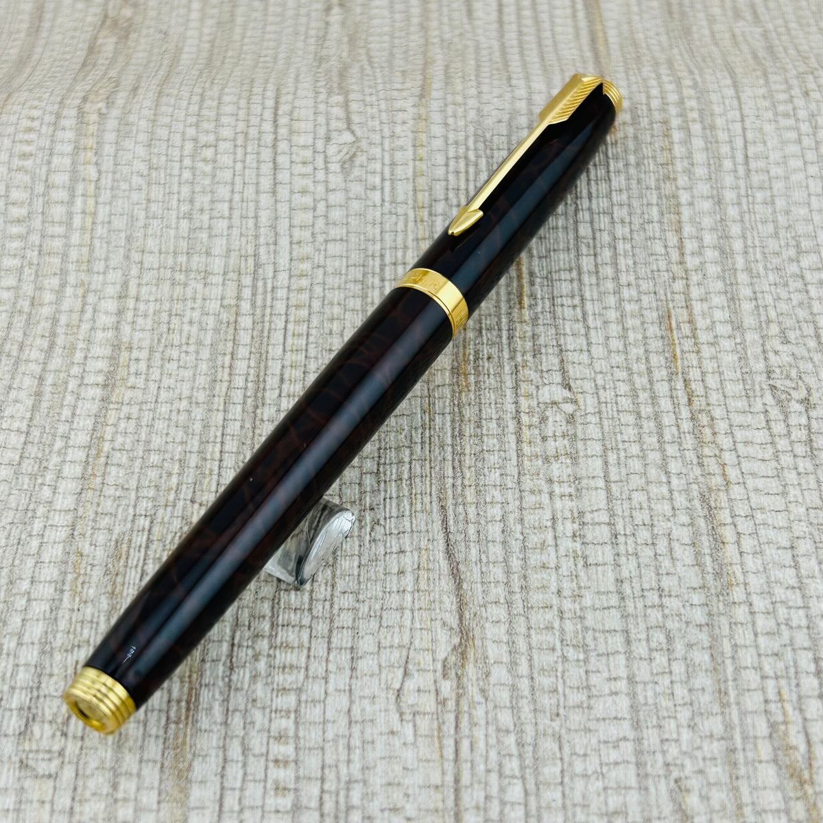 Parker 75 Thuya Brown Lacquer Gold Nib 18k Made in France - Fountain Pen