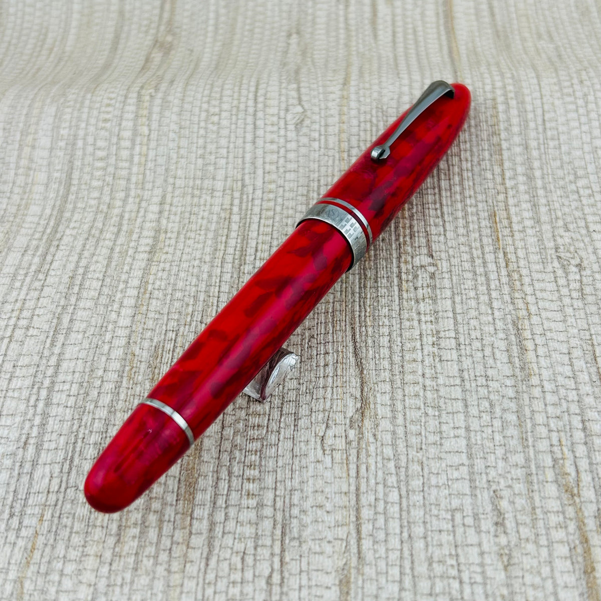 Armando Simoni Club Ogiva Red Miami Sunset Black Ruthenium Trim - Fountain Pen